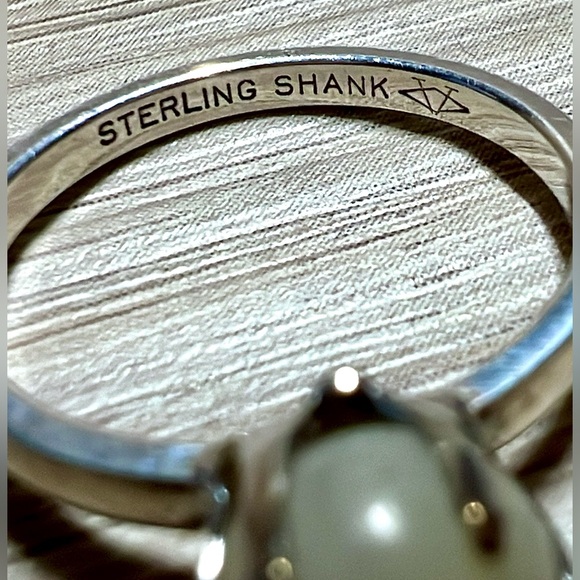 Vintage Designer VARGAS Sterling Silver Milky Agate Orb Ring, Size 6.75, 1.5g - Picture 7 of 12